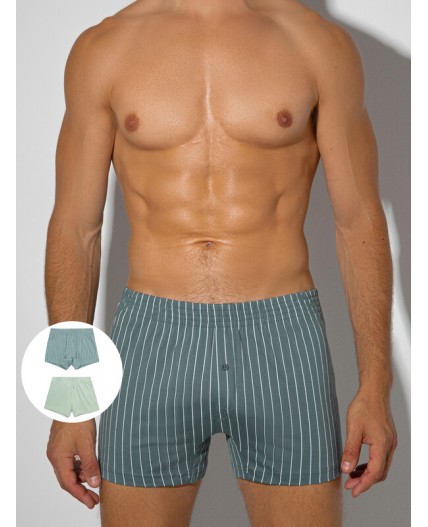 Трусы белая полоска на зеленом +зеленый лед