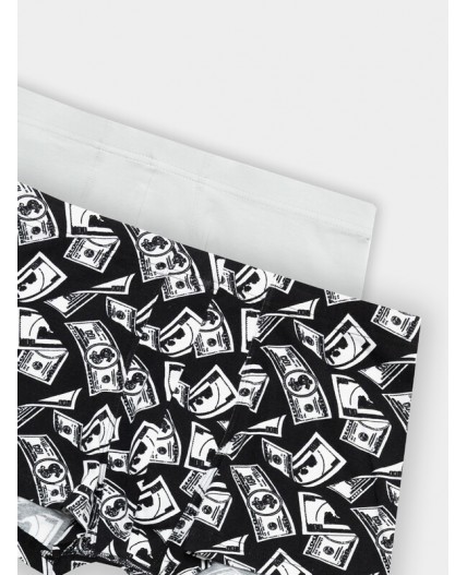 Трусы деньги на черном +жемчужно -голубой