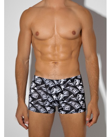 Трусы деньги на черном +жемчужно -голубой