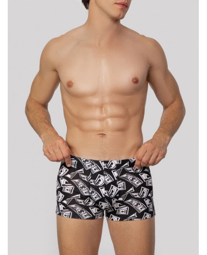 Трусы деньги на черном +жемчужно -голубой