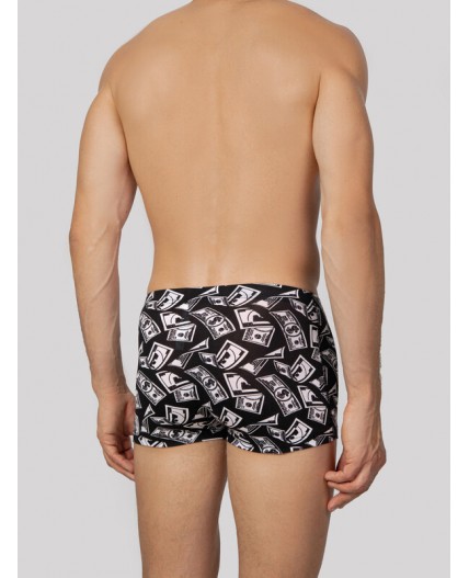 Трусы деньги на черном +жемчужно -голубой