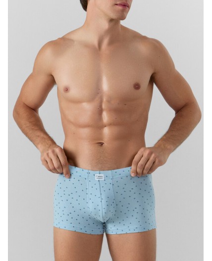 Трусы узор на серо -голубом