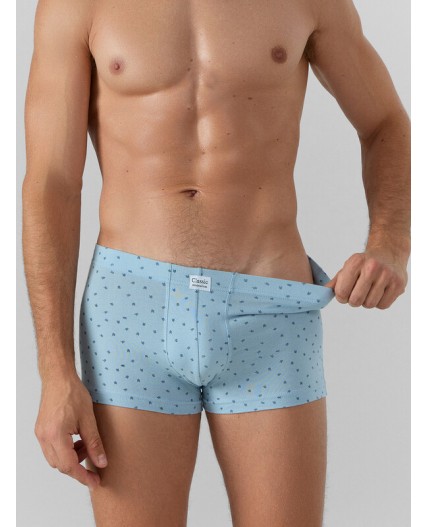 Трусы узор на серо -голубом