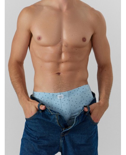 Трусы узор на серо -голубом