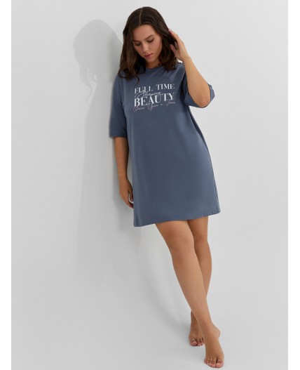 Туника т.серый +печать1