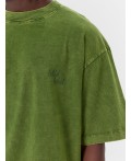 Футболка ACID WASH зеленый +печать