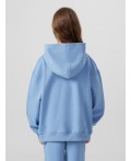 Худи пыльно -голубой +печать