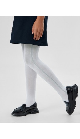 Колготки белый /серебряный люрекс
