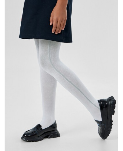 Колготки белый /серебряный люрекс