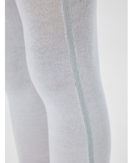 Колготки белый /серебряный люрекс