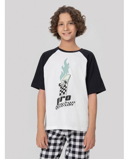 Комплект белый +чб клетка