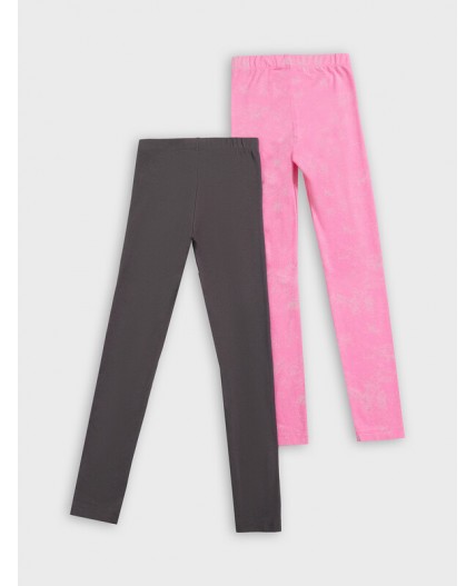 Легинсы шиншилла +набивка розовый acid wash