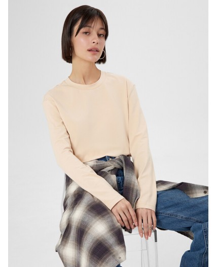 Лонгслив бежевый