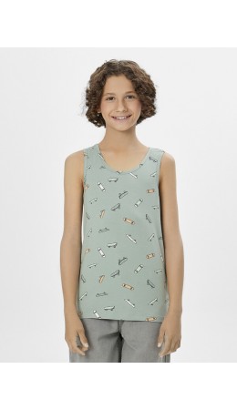 Майка скейты на зеленом