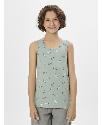 Майка скейты на зеленом