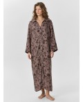 Платье домашнее цветы на коричневом