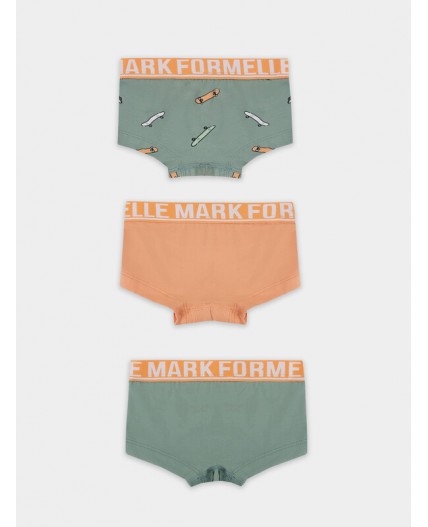 Трусы зеленый лед +скейты на зеленом +персик