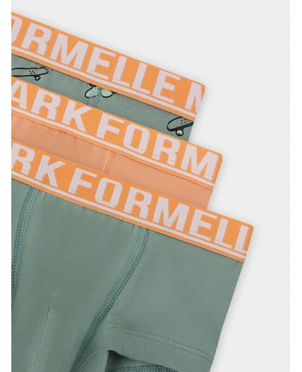 Трусы зеленый лед +скейты на зеленом +персик