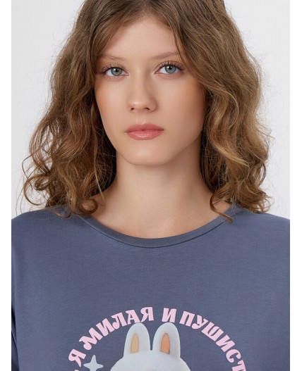 Туника т.серый +печать2