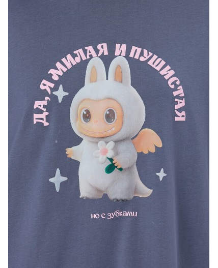 Туника т.серый +печать2