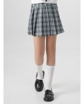 Юбка клетка на голубом