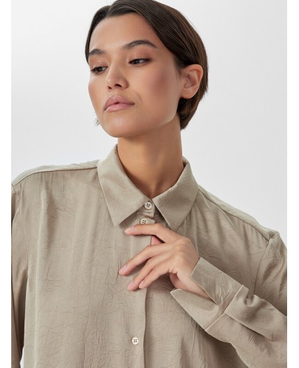 Блузка серо -бежевый