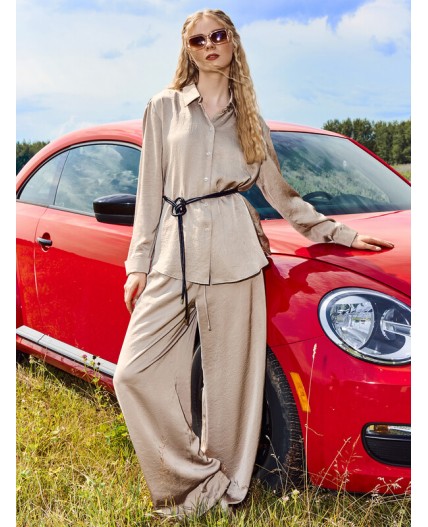 Брюки серо -бежевый