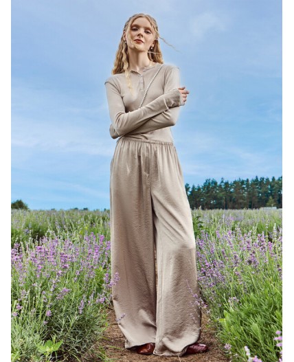 Брюки серо -бежевый