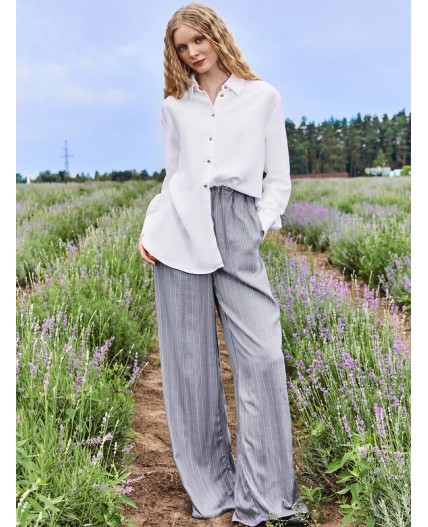 Брюки полоска на сером