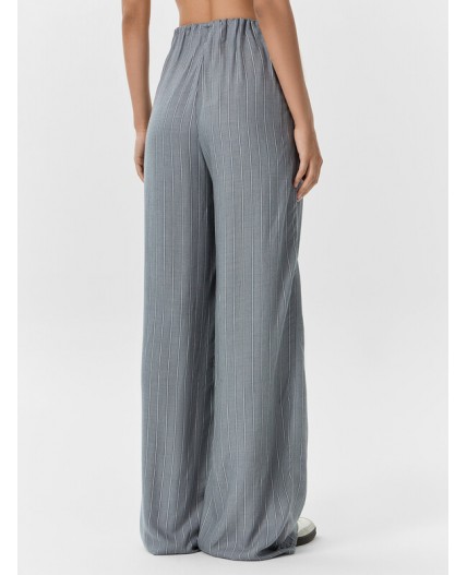 Брюки полоска на сером