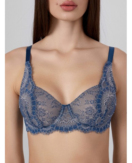 Бюстгальтер французский синий1