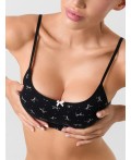Бюстье бантики на черном
