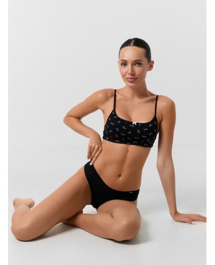 Бюстье бантики на черном