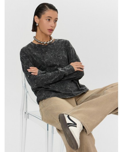 Джемпер ACID WASH на черном