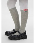 Колготки белый /серый меланж