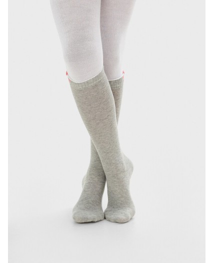 Колготки белый /серый меланж