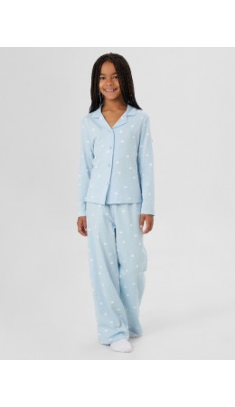 Комплект сердечки на голубом