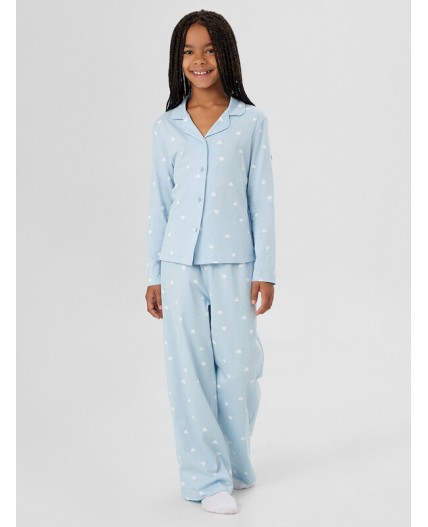 Комплект сердечки на голубом