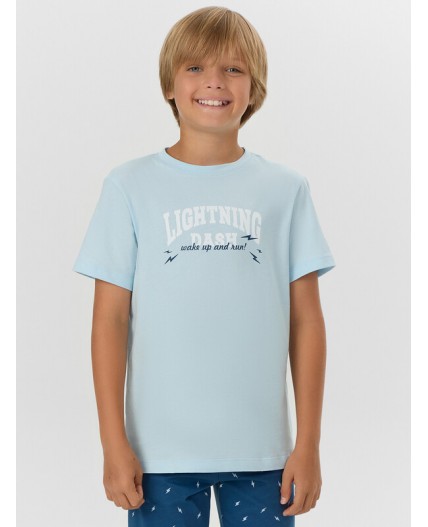 Комплект голубое небо +молнии на синем