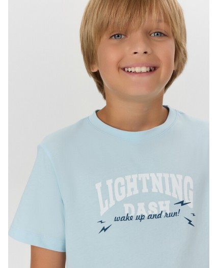 Комплект голубое небо +молнии на синем