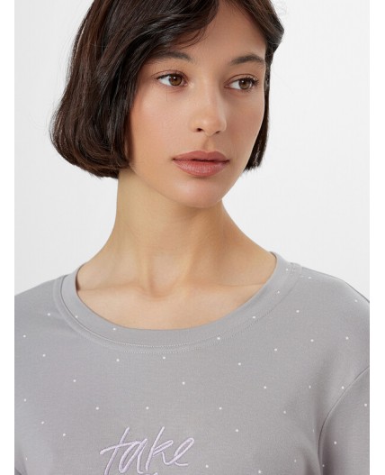 Комплект горошек на сером