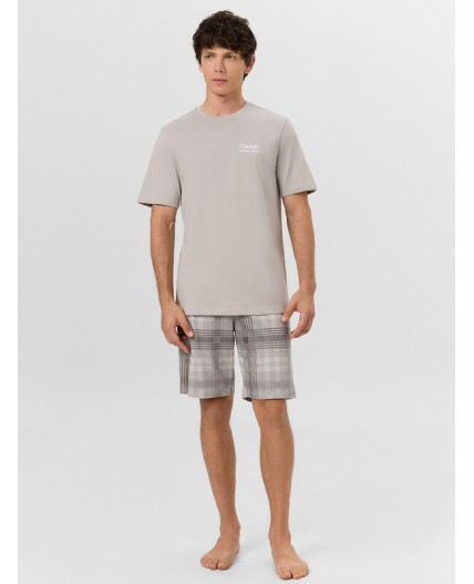 Комплект серый +серая клетка