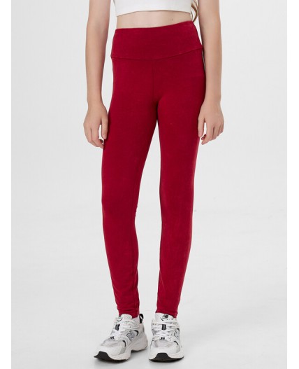 Легинсы ACID WASH вишневый