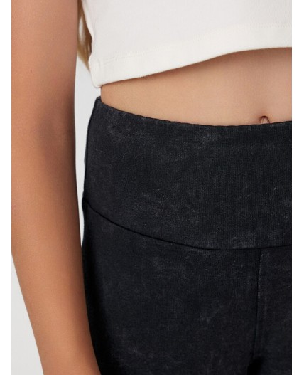 Легинсы ACID WASH черный