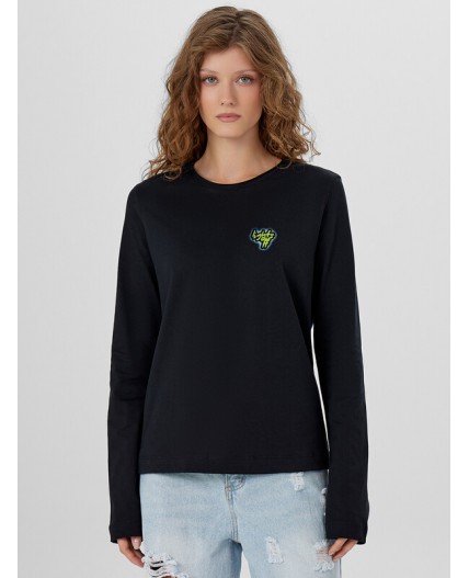 Лонгслив черный +печать3