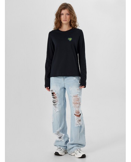 Лонгслив черный +печать3