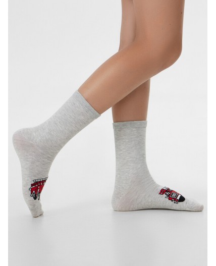 Носки св.серый меланж
