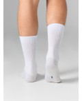 Носки белый /св.серый меланж