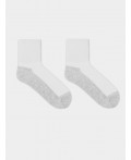 Носки белый /св.серый меланж