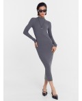 Платье меланж темно-серый 4348-F
